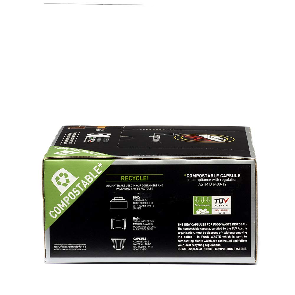 Caffe Vergnano Intenso - Cápsulas de Espresso (50 uds) - Compatibles Nespresso Original Line