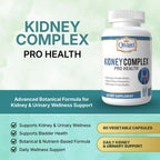 Qivaro Kidney Complex Pro-Health - Suplemento de Apoyo Renal con Arándano Rojo, 60 Cápsulas Vegetales