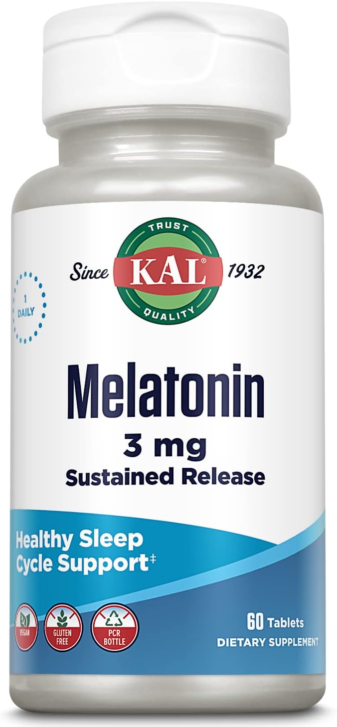 KAL Melatonina 3 mg Comprimidos de Liberación Prolongada, 60 unidades