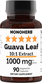 MONOHERB Extracto de Hoja de Guayaba 10:1 1000 mg - 90 Cápsulas