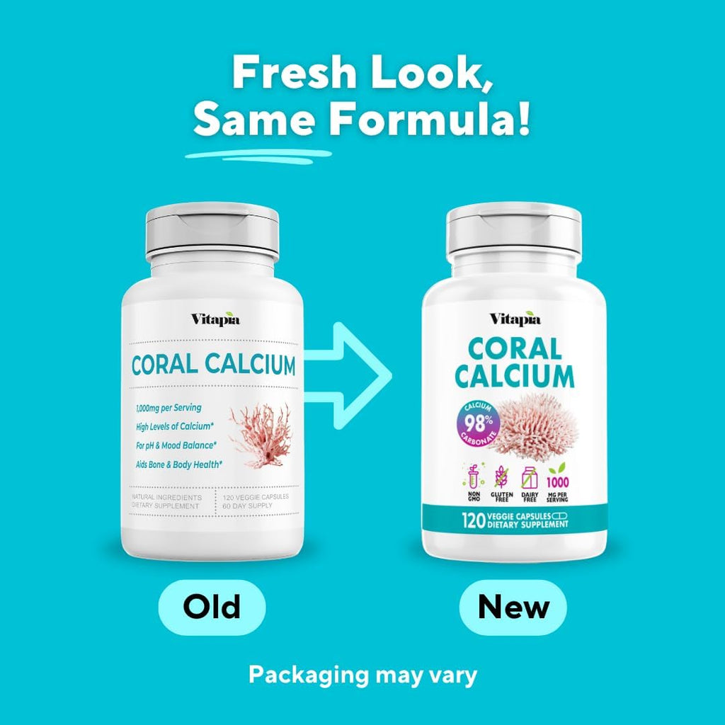 Vitapia Coral Calcium 1000mg - 120 Cápsulas Veganas