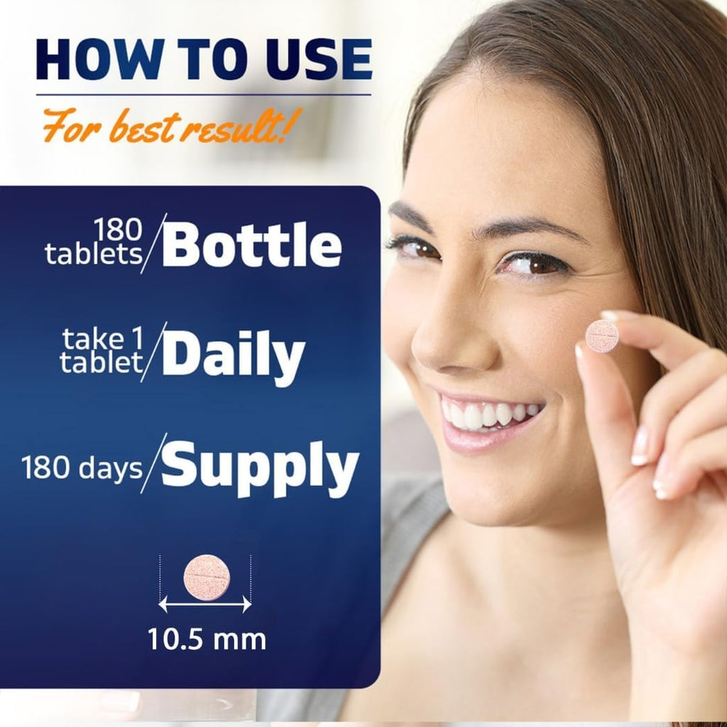 Vitamatic Ácido Fólico, Vitamina B12 y B6 – 180 Comprimidos de Disolución Rápida
