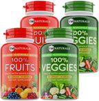 TM NATURALS Fruit and Veggies Supplement - Super Frutas y Verduras, 180 Cápsulas (Pack de 4)