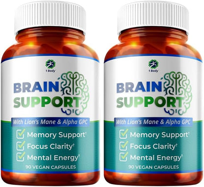 1 Body Suplemento Cerebral – Nootrópico con Alpha GPC, Ginkgo y Bacopa – 90 Cápsulas Veganas – Para Memoria y Concentración – Image 9