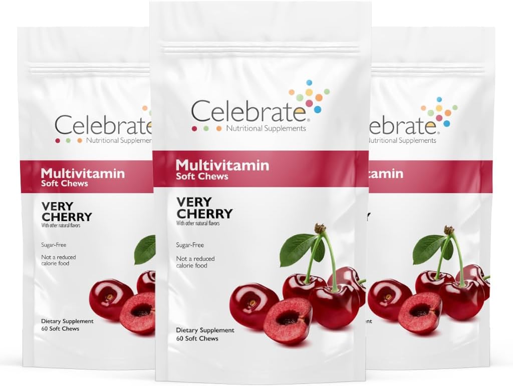 Celebrate Vitamins Multivitamínico Bariátrico Soft Chews - Cherry - 180 chews
