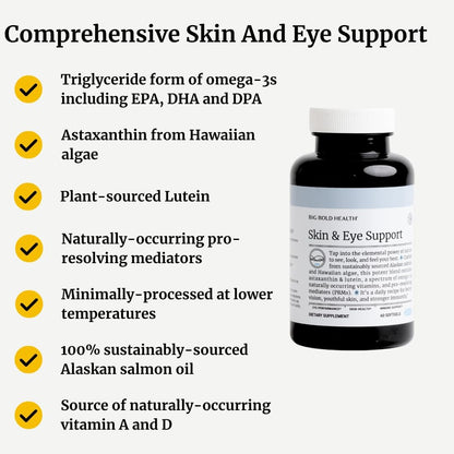 BIG BOLD HEALTH Skin & Eye Support - Complejo Omega-3 con Aceite de Salmón de Alaska, DHA, Astaxantina y Luteína - 60 – Image 4