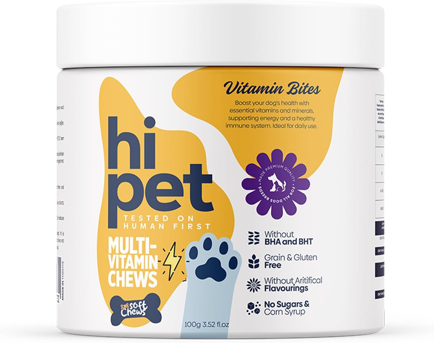 Hi Pet Multivitamin Bites para Perros - Masticables Blandos