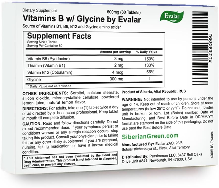 Glycine Forte de Evalar – 60 comprimidos