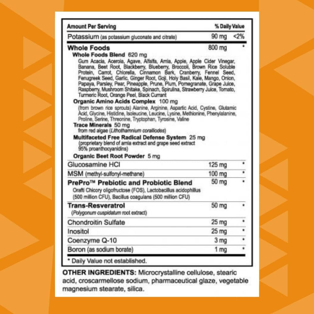 Youngevity Beyond Tangy Tangerine 2.0 Complejo Multivitamínico y Mineral - 120 Comprimidos