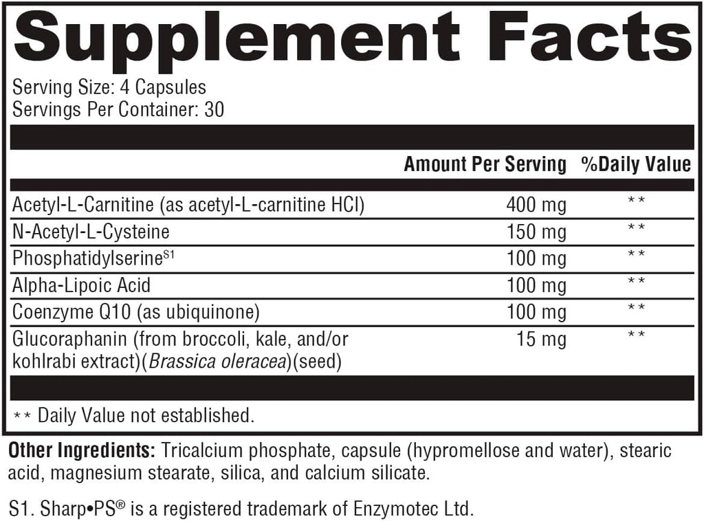 XYMOGEN NeuroActives BrainSustain - Apoyo Cerebral con Fosfatidilserina y CoQ10 - 240 Cápsulas