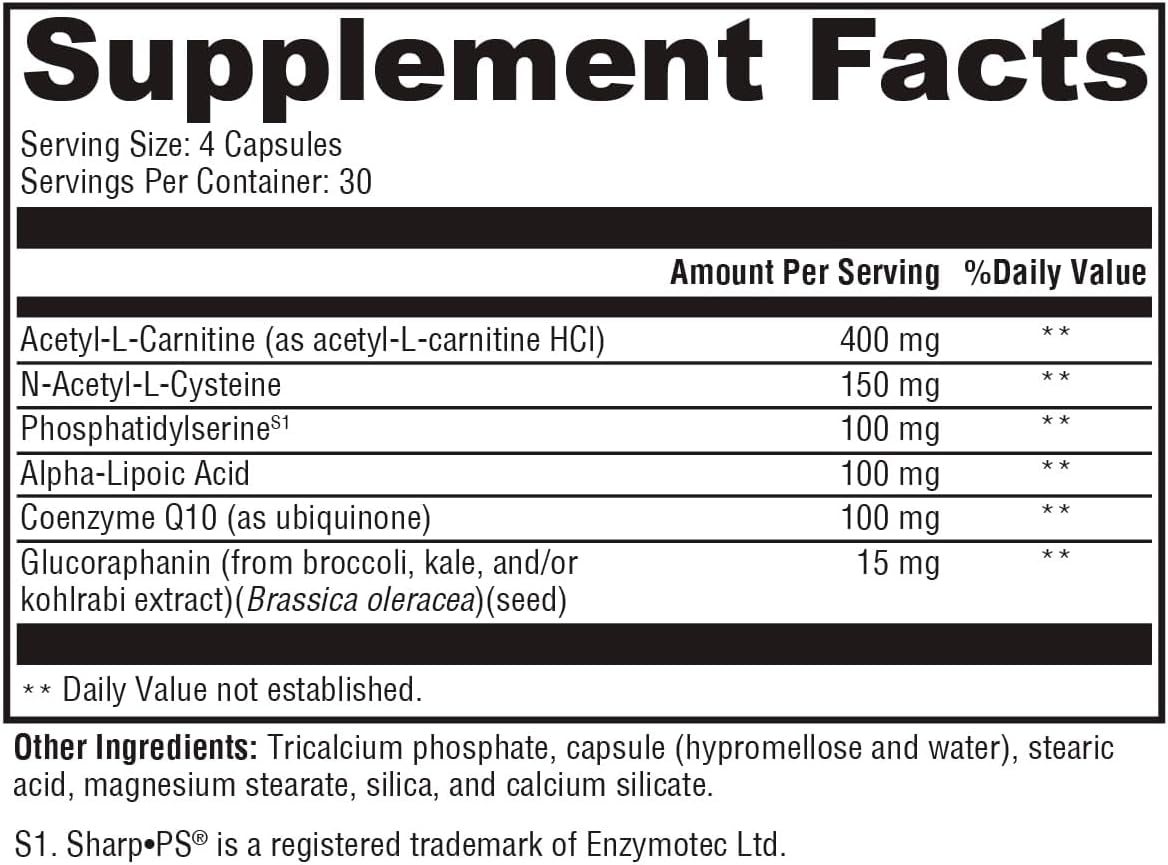 XYMOGEN NeuroActives BrainSustain - Apoyo Cerebral con Fosfatidilserina y CoQ10 - 240 Cápsulas