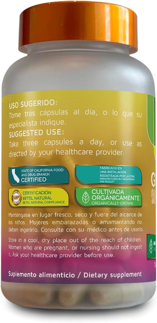 Betel Natural Guanábana Graviola Cápsulas - 1500 mg por Porción - 90 Cápsulas