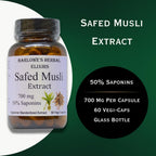 Barlowe's Herbal Elixirs Safed Musli - 60 Cápsulas Veganas - 700 mg por Cápsula