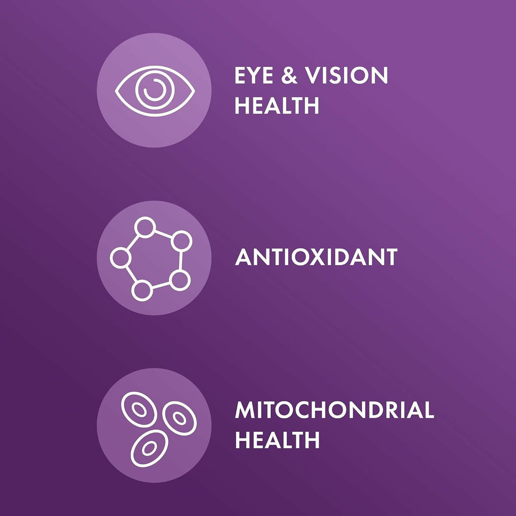 Dr. Mercola Eye Support - Apoyo Ocular - con Luteína, Zeaxantina, Astaxantina Orgánica y Grosella Negra - Sin OGM, Sin Gluten y Sin Soja - 90 Cápsulas