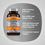 Piping Rock Vitamina C 500 mg con Escaramujo y Bioflavonoides | 300 Comprimidos