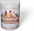 Lavish Paws Multivitamínico Completo para Perros - Natural, Sabor Salmón, 350 Comprimidos