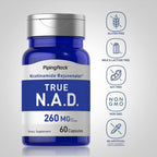 Piping Rock NAD 260 mg - 60 Cápsulas - Nicotinamida Adenina Dinucleótido - No OGM, Sin Gluten