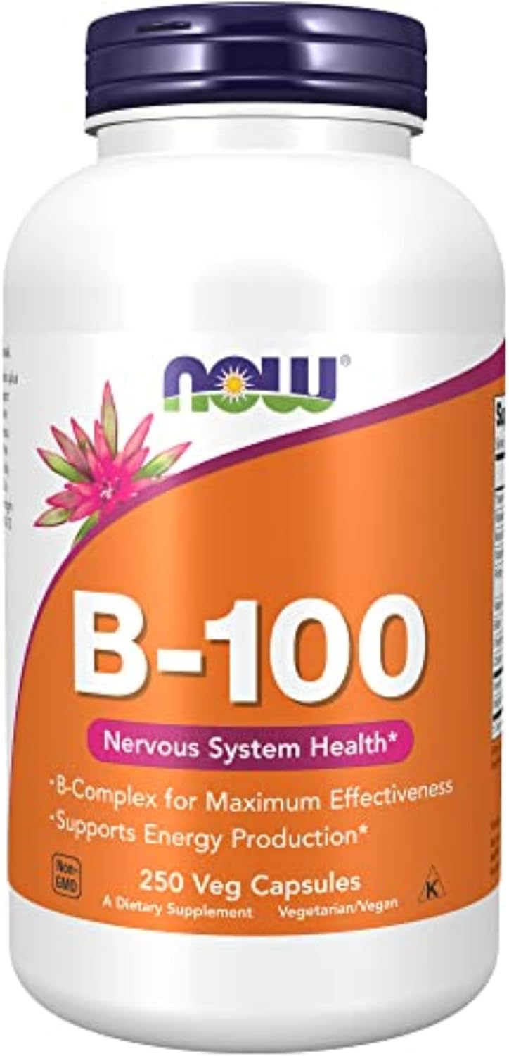 Vitamin B-100 Complejo B - 250 Cápsulas Vegetales