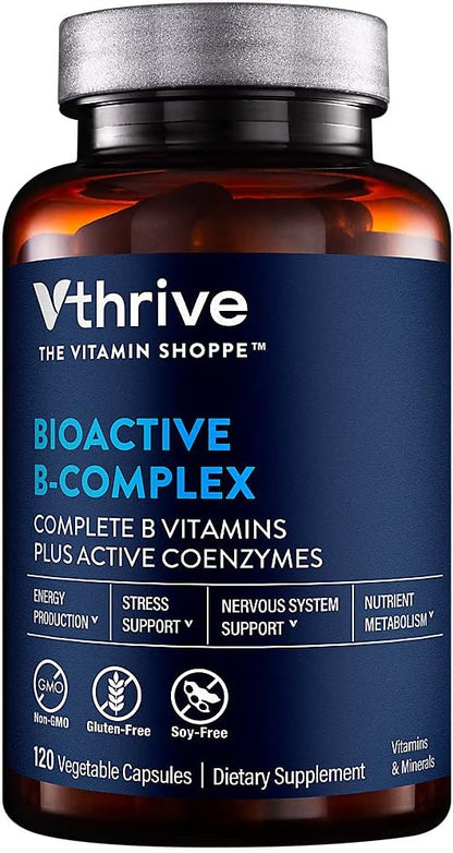 Vthrive Bioactive B-Complex - Complejo B – Metabolismo energético: La tiamina, riboflavina, niacina, ácido – Image 1