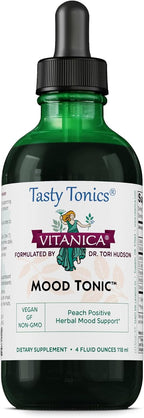 Vitanica Mood Tonic, Melocotón Apoyo Positivo del Estado de Ánimo - 118 ml