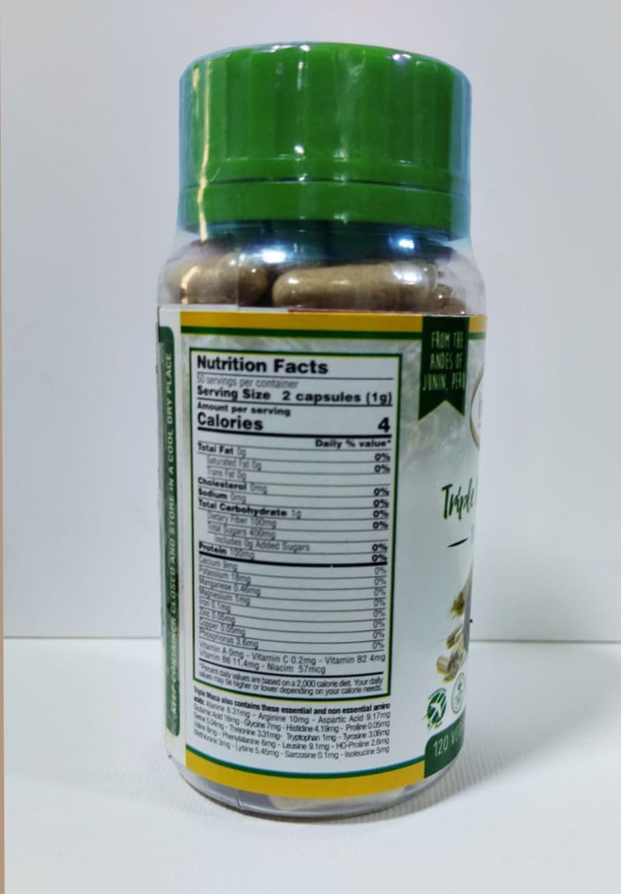 Incaliving Triple Maca Cápsulas (120 cápsulas)