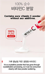 GIANANO Barrita de Vitamina C en Polvo Coreana, Sobres Individuales, Vitamina C 3.000 mg (100 Sobres, 300 g)