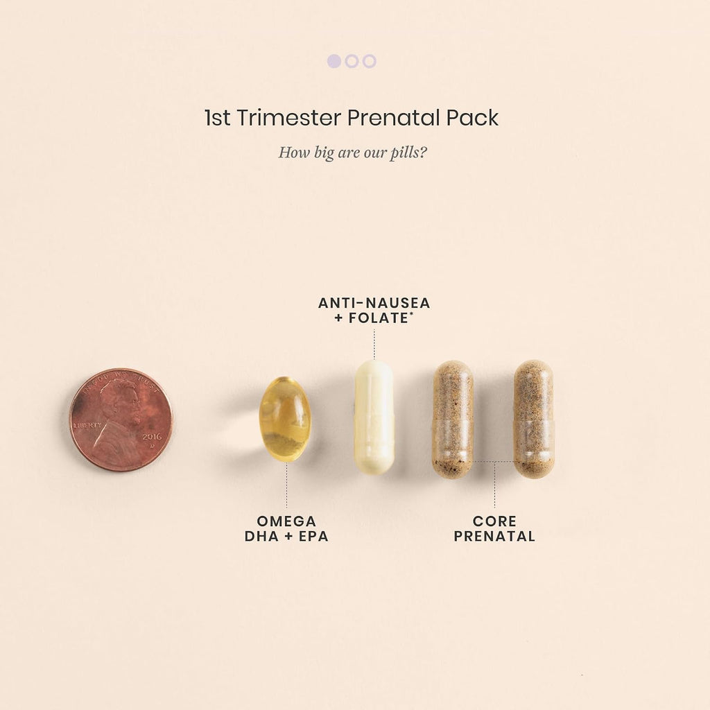 Perelel Pack Prenatal 1er Trimestre – 30 Sobres Diarios con Folato, Omega 3, Vitamina D, Hierro y Jengibre