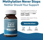 L Methylfolate 7.5 mg + Methyl B12 - 5-MTHF Activo, Complemento para Metilación, Estado de Ánimo y Cognición - 60 Cápsulas