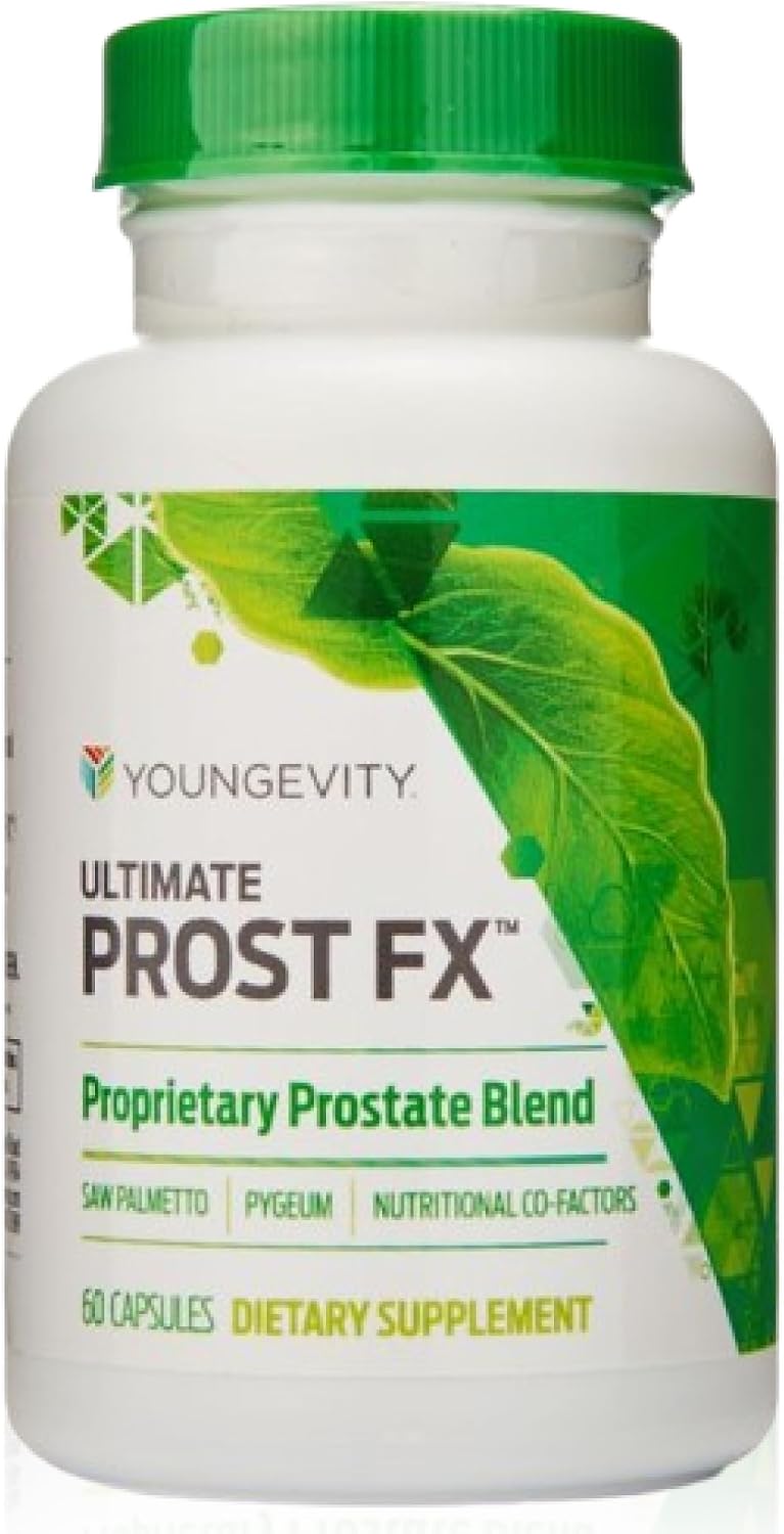 Youngevity Ultimate Prost Fx - Saw Palmetto + Mezcla de 9 Hierbas para la Salud de la Próstata - 60 Cápsulas (Paquete de 2)