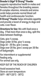 Breeder's Edge B Strong Powder - B Complex for Dogs and Cats, 1 kg
