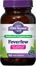 Oregon's Wild Harvest Non-GMO Feverfew (F.D.), Suplemento Herbal Orgánico, 90 Cápsulas