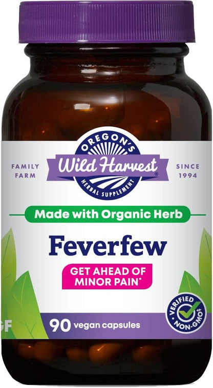 Oregon's Wild Harvest Non-GMO Feverfew – Bienestar general: Se ha utilizado para ayudar a mantener el equilibrio – Image 1