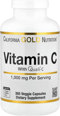 Lake Avenue Nutrition Vitamina C 1000 mg - 365 Cápsulas Vegetales - Ácido Ascórbico Quali-C