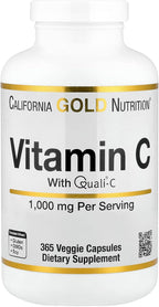 Lake Avenue Nutrition Vitamina C 1000 mg - 365 Cápsulas Vegetales - Ácido Ascórbico Quali-C