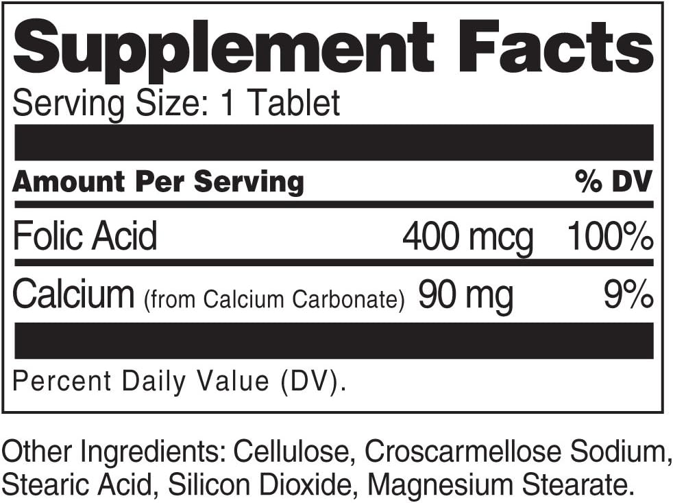 21st Century Ácido Fólico 400 mcg Comprimidos, 250 Unidades (Paquete de 2)
