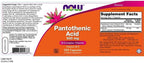 Now Foods Ácido Pantoténico 500 mg, 250 Cápsulas (2 Pack)