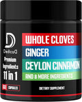 DEDICAD 11in1 Cloves Supplement with Ginger, Ceylon Cinnamon and 8 Other More - Digestive, Immune System, Mood Support - 60 Capsules - 30 Days Supply