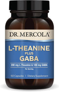 Dr. Mercola L-Theanine Plus GABA - 200 mg L-Theanine - 100 mg GABA - 60 Cápsulas
