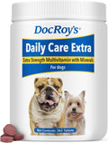 Doc Roy's Daily Care Extra Canine - Multivitamínico Completo para Perros, 365 Comprimidos
