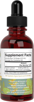 MARYRUTH'S Organics Extracto Líquido de Hoja de Melisa Orgánico - 30 ml