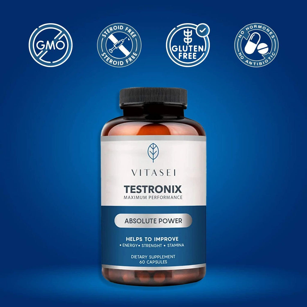 VITASEI Testronix Performance Supplement for Men - 60 Cápsulas (Pack de 2)