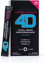 4D Pina Colada Drink Mix - 25 Sobres - Electrolitos, Aminoácidos y Vitaminas - Sin Calorías ni Azúcares - Vegano, Keto y Sin Gluten