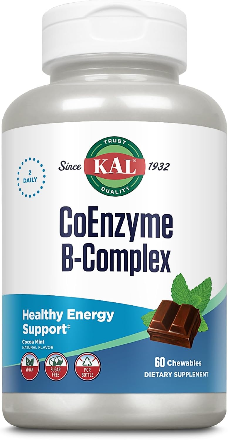 KAL CoEnzyme B Complex, Complejo B Masticable - 60 Comprimidos