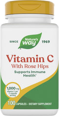 Nature's Way Vitamina C-500 con Rosa Mosqueta, 1000 mg por dosis, 100 Cápsulas