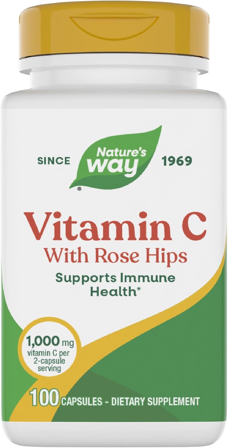 Nature's Way Vitamin C con Escaramujo Extra Fuerte - 1000 mg por dosis - 250 cápsulas