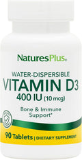 NaturesPlus Vitamina D3 400 UI - 90 Comprimidos Dispersables - Apoyo Óseo e Inmunitario