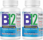 Nutrisalud Products Vitamina B12 1000mcg - Set de 2 Frascos (200 Tabletas) - Fórmula Vegetariana