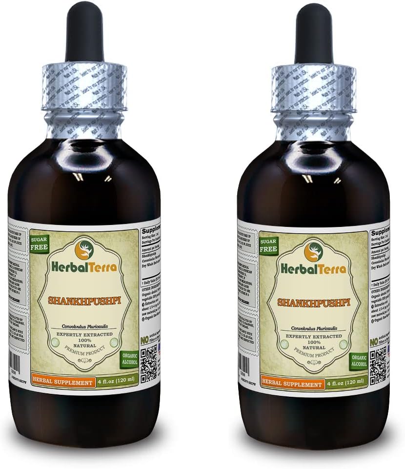 Extracto Líquido de Shankhpushpi (Convolvulus Pluricaulis) - HerbalTerra (20 x 120 ml)