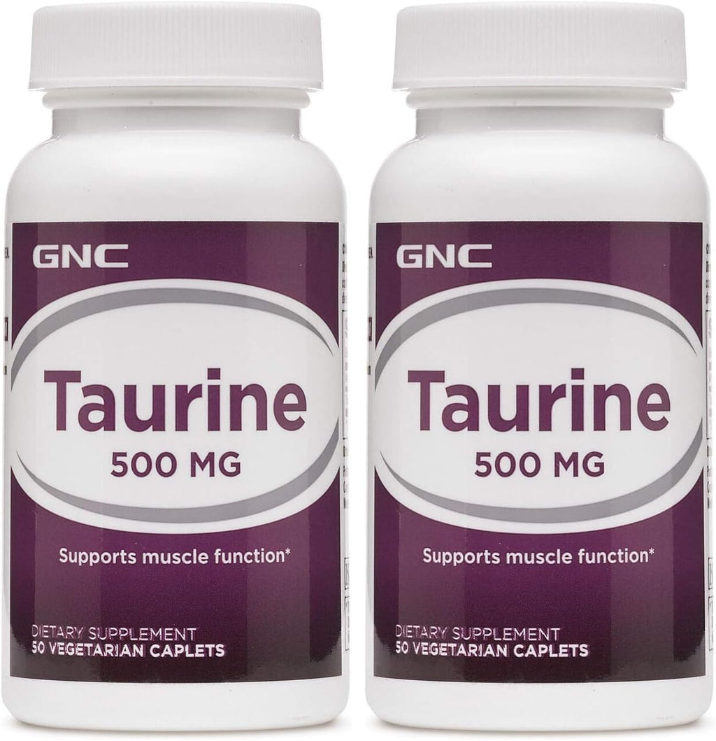 GNC Taurina 500mg, 50 Comprimidos, Apoya la Función Muscular