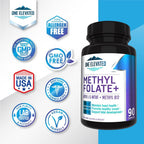 Metilfolato Activo 5-MTHF con Complejo B - 3 Meses, One Elevated